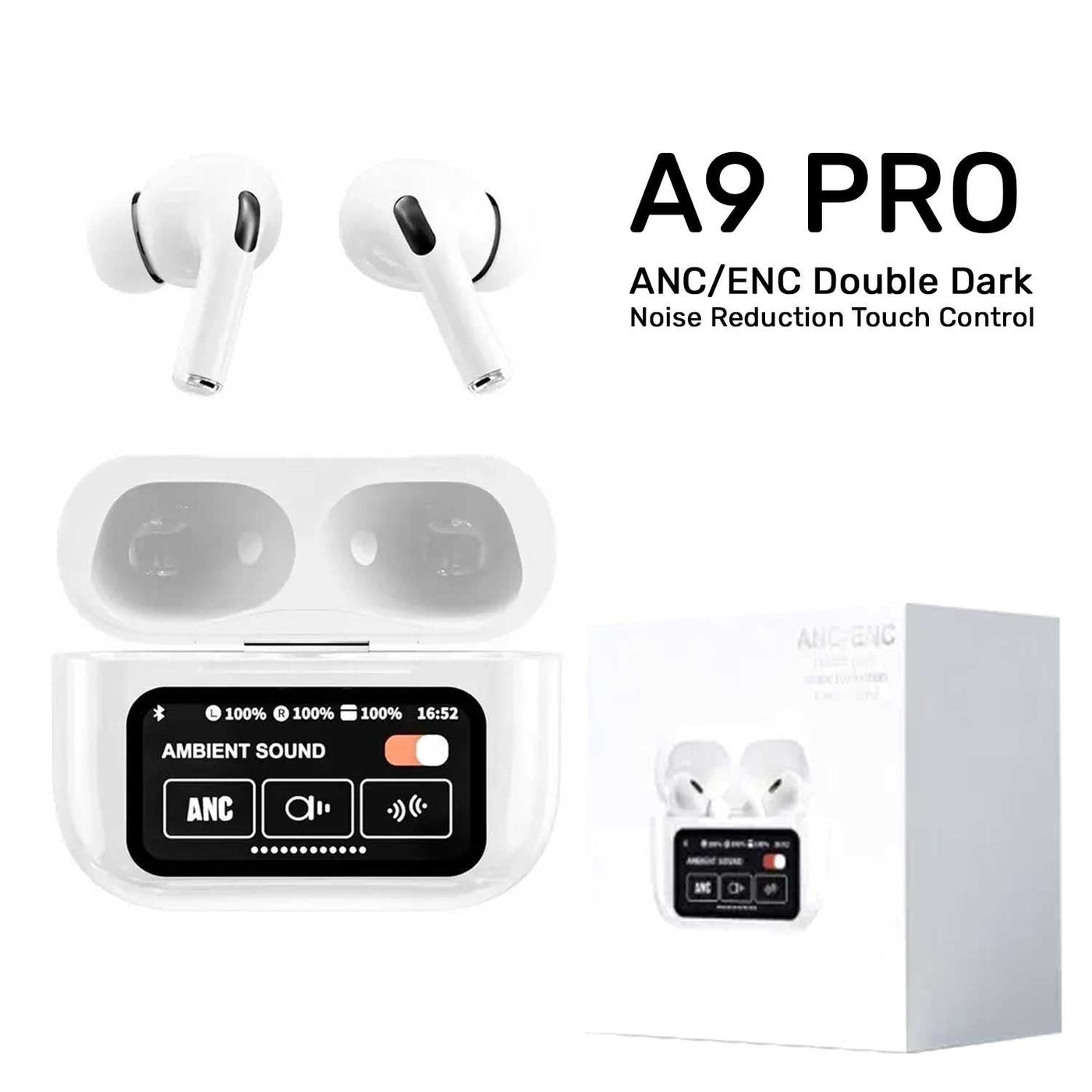 A9 Airpods Pro ANC/ENC Touch Screen Wireless Earbuds